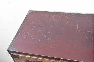 和製アンティーク　明治期から大正期　巾着金具　時代の趣漂う松本衣装箪笥　(R-090464)