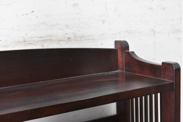 中古　美品　希少モデル　松本民芸家具　高さ約1.7m!　縦桟が軽やかさを添える特大サイズの本棚　(R-090465)