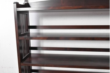 中古　美品　希少モデル　松本民芸家具　高さ約1.7m!　縦桟が軽やかさを添える特大サイズの本棚　(R-090465)