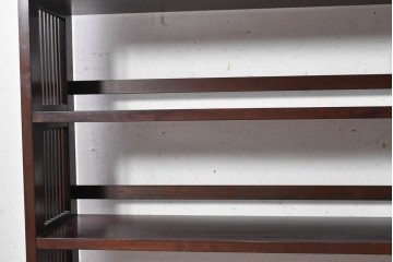 中古　美品　希少モデル　松本民芸家具　高さ約1.7m!　縦桟が軽やかさを添える特大サイズの本棚　(R-090465)