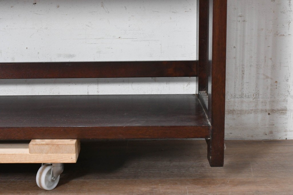 中古　美品　希少モデル　松本民芸家具　高さ約1.7m!　縦桟が軽やかさを添える特大サイズの本棚　(R-090465)