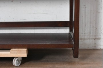 中古　美品　希少モデル　松本民芸家具　高さ約1.7m!　縦桟が軽やかさを添える特大サイズの本棚　(R-090465)