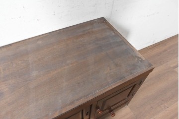 《台輪取り付け加工費込み》　中古　松本民芸家具　上品な杢目と端正な意匠が魅力のローボード　(R-090468)