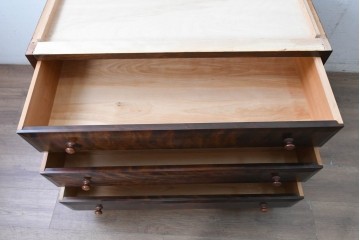《天板・台輪取り付け加工費込み》　中古　松本民芸家具　深みある杢目が美しいローチェスト　(R-090469)