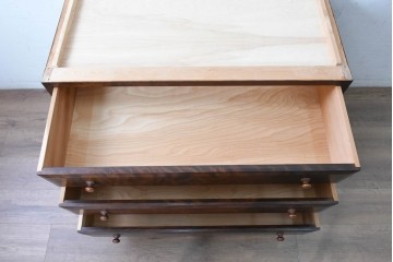《天板取り付け加工費込み》　中古　松本民芸家具　深みある杢目が美しいローチェスト　(R-090470)