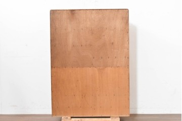和製ヴィンテージ　昭和中期　栃(トチ)の木　縮杢が際立つ茶箪笥　(R-090471)