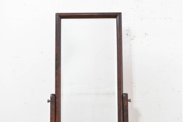 中古　松本民芸家具　透かし彫りが上品なB型姿見　定価約10万円　(R-090473)