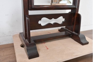 中古　松本民芸家具　透かし彫りが上品なB型姿見　定価約10万円　(R-090473)
