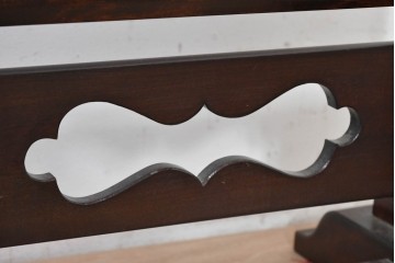 中古　松本民芸家具　透かし彫りが上品なB型姿見　定価約10万円　(R-090473)