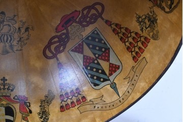 イタリアヴィンテージ　1970年頃　古地図が描かれたクラシカルな地球儀型ドリンクキャビネット　(R-090478)