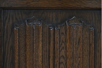イギリスアンティーク　1940年頃　オーク材　ベンチ・収納・テーブルの3役をこなすモンクスベンチ　(R-090481)
