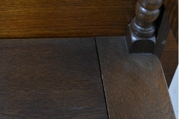 イギリスアンティーク　1940年頃　オーク材　ベンチ・収納・テーブルの3役をこなすモンクスベンチ　(R-090481)