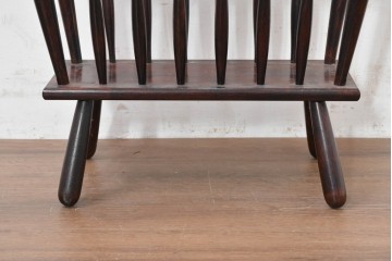 中古　希少な廃番品　松本民芸家具　すらりとした縦桟が美しいA型マガジンラック　(R-090493)