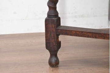 イギリスアンティーク　1920年頃　オーク材　ツイストレッグが印象的なゲートレッグ(バタフライ)テーブル　(R-090494)
