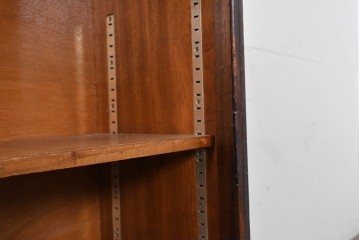 イギリスヴィンテージ　1960年頃　本箱におすすめ!　シンプルデザインのガラスキャビネット　(R-090529)