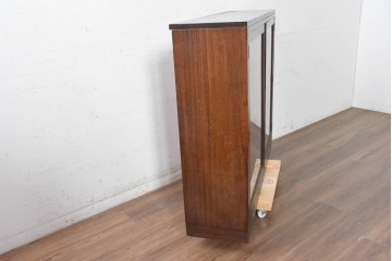 イギリスヴィンテージ　1960年頃　本箱におすすめ!　シンプルデザインのガラスキャビネット　(R-090529)