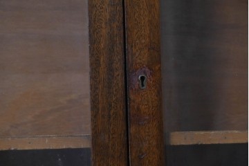 イギリスヴィンテージ　1960年頃　本箱におすすめ!　シンプルデザインのガラスキャビネット　(R-090529)