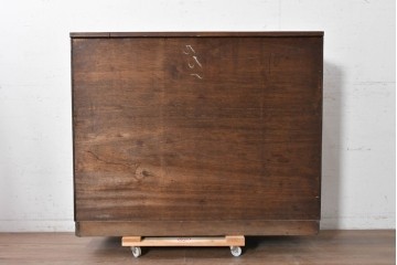 イギリスヴィンテージ　1960年頃　本箱におすすめ!　シンプルデザインのガラスキャビネット　(R-090529)