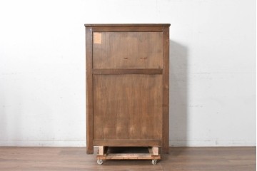 イギリスヴィンテージ　1950年頃　オーク材　クラシカルなカクテルキャビネット　(R-090542)