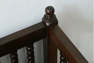 中古　松本民芸家具　クラシカルなろくろ飾りが印象的な傘立て　(R-090545)