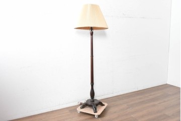 中古　松本民芸家具　和紙のシェードが情緒溢れるA型フロアスタンド　(R-090546)