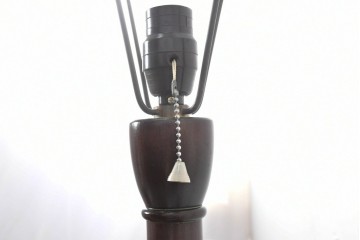 中古　松本民芸家具　和紙のシェードが情緒溢れるA型フロアスタンド　(R-090546)