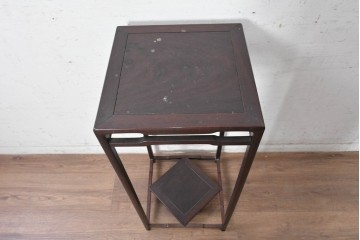 和製ヴィンテージ　1950年頃　紫檀(シタン)材　繊細な意匠とすっきりとした佇まいが魅力の花台　(R-090547)