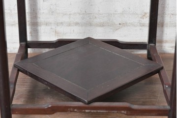 和製ヴィンテージ　1950年頃　紫檀(シタン)材　繊細な意匠とすっきりとした佇まいが魅力の花台　(R-090547)