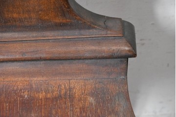 イギリスアンティーク　1900年頃　オーク材　ライオン(獅子)をかたどった彫刻脚がユニークなホールチェア2脚セット　(R-090555)
