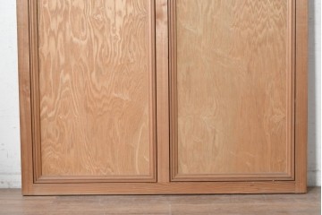 アンティーク建具　大正から昭和初期　大正ロマン　色ガラスがレトロな作りの良い幅広引き戸1枚　(R-090567)