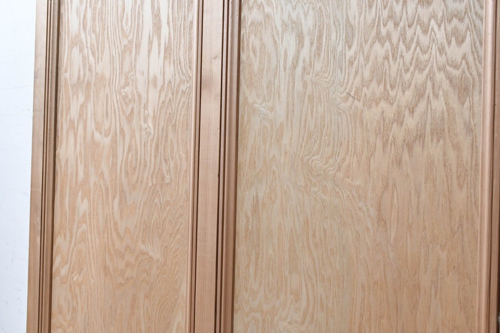 アンティーク建具　大正から昭和初期　大正ロマン　色ガラスがレトロな作りの良い幅広引き戸1枚　(R-090567)