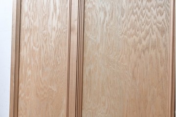 アンティーク建具　大正から昭和初期　大正ロマン　色ガラスがレトロな作りの良い幅広引き戸1枚　(R-090567)