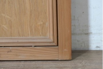 アンティーク建具　大正から昭和初期　大正ロマン　色ガラスがレトロな作りの良い幅広引き戸1枚　(R-090567)