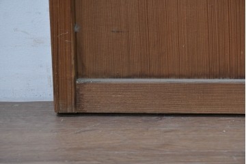 アンティーク建具　昭和初期　幅広　やわらかな光を取り込む額入り障子戸2枚セット　(R-090570)