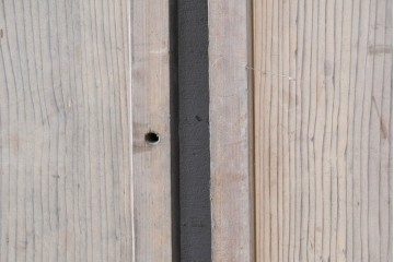 アンティーク建具　昭和初期　幅狭　横桟がアクセントを添える素朴な引き戸2枚セット　(R-090571)