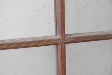 和製ヴィンテージ　昭和中期　細身の格子を配した幅狭のガラス引き戸1枚　(R-090573)