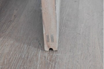和製ヴィンテージ　昭和中期　細身の格子を配した幅狭のガラス引き戸1枚　(R-090573)