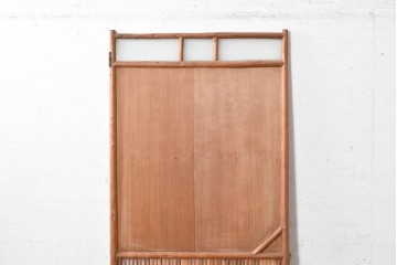 ヴィンテージ建具　昭和中期から昭和後期　凝ったデザインが魅力的な古い数寄屋の引き戸1枚　(R-090578)