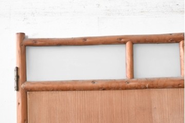 ヴィンテージ建具　昭和中期から昭和後期　凝ったデザインが魅力的な古い数寄屋の引き戸1枚　(R-090578)