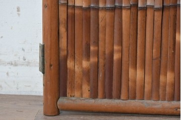 ヴィンテージ建具　昭和中期から昭和後期　凝ったデザインが魅力的な古い数寄屋の引き戸1枚　(R-090578)