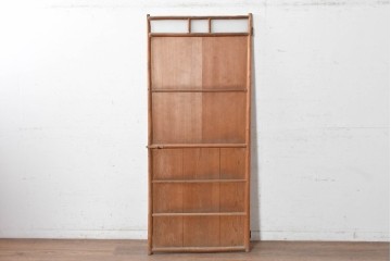 ヴィンテージ建具　昭和中期から昭和後期　凝ったデザインが魅力的な古い数寄屋の引き戸1枚　(R-090578)