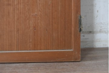 ヴィンテージ建具　昭和中期　型板ガラスと曲線意匠がレトロな幅狭のドア1枚　(R-090579)