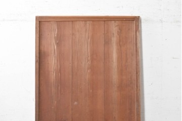 和製アンティーク　昭和初期　横桟を全体に配したすっきりとした木製引き戸　(R-090580)