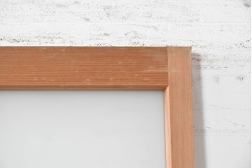 ヴィンテージ建具　昭和中期　幅狭　鏡板一枚板　曲げ木のデザインが印象的なドア1枚　(R-090581)