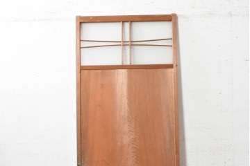ヴィンテージ建具　昭和中期　幅狭　鏡板一枚板　曲げ木のデザインが印象的な引き戸1枚　(R-090582)