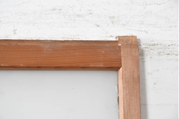 ヴィンテージ建具　昭和中期　幅狭　鏡板一枚板　曲げ木のデザインが印象的な引き戸1枚　(R-090582)