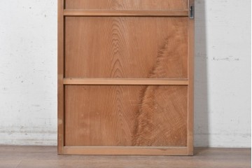 ヴィンテージ建具　昭和中期　幅狭　鏡板一枚板　曲げ木のデザインが印象的な引き戸1枚　(R-090582)