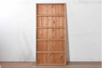 ヴィンテージ建具　昭和中期　木目と節が印象的な板戸扉1枚　(R-090583)