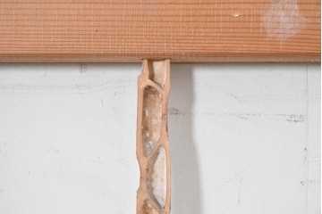 アンティーク建具　昭和期　透かし装飾が個性的な凝ったつくりのガラス引き戸1枚　(R-090585)