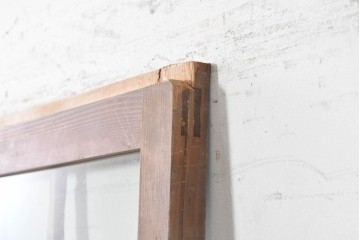 アンティーク建具　昭和期　透かし装飾が個性的な凝ったつくりのガラス引き戸1枚　(R-090585)